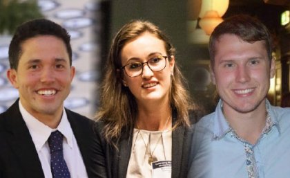 UQ 2018 John Monash Scholars (left to right) - Jordan English, Heather Muir, Steven Ettema UQ 2018 John Monash Scholars (left to right) - Jordan English, Heather Muir, Steven Ettema